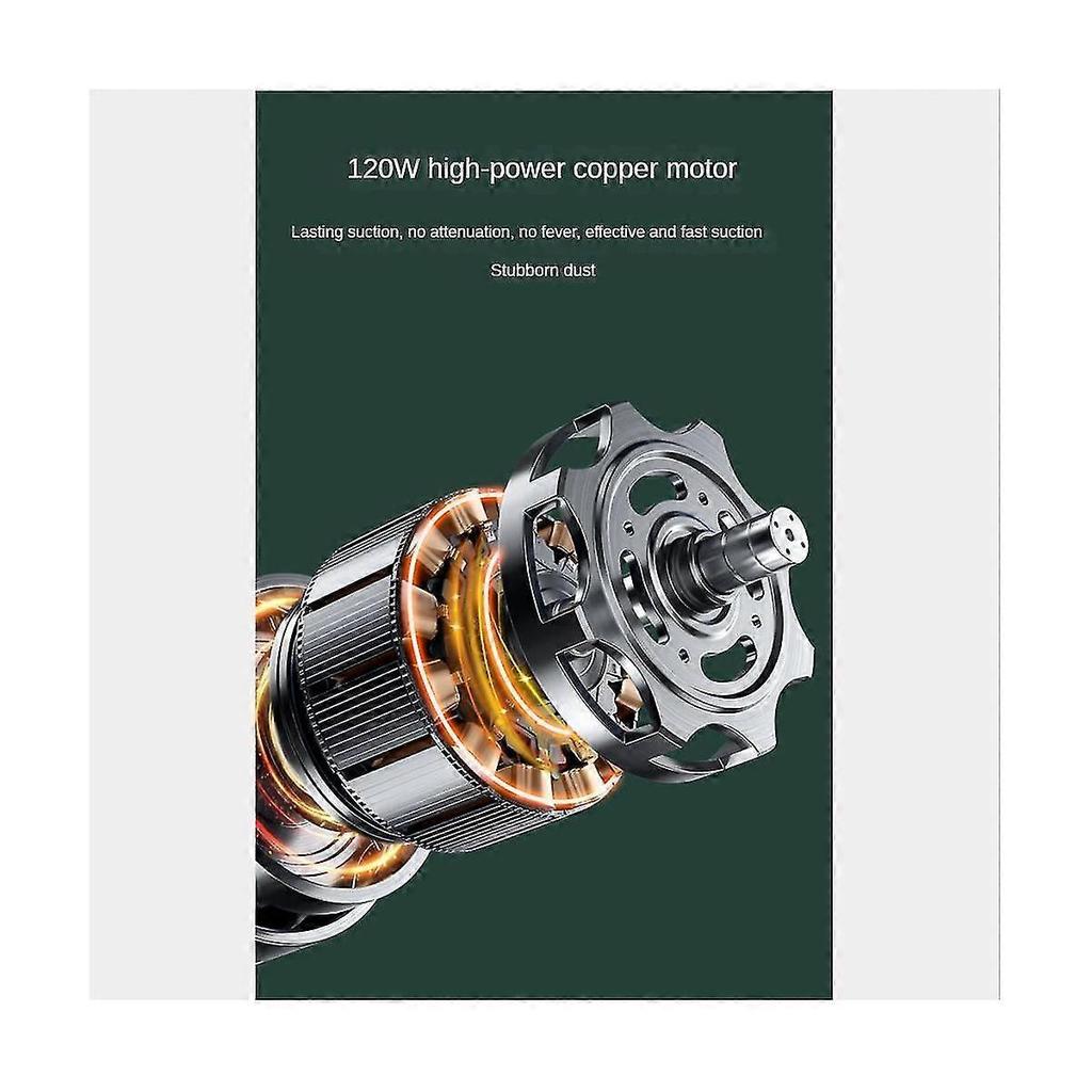 HL-107 Aspirapolvere per Auto 120W 9000Pa Ultra-Potente Senza Fili Soffia e Aspira Doppia Funzione Portatile Aspirapolvere Domestico