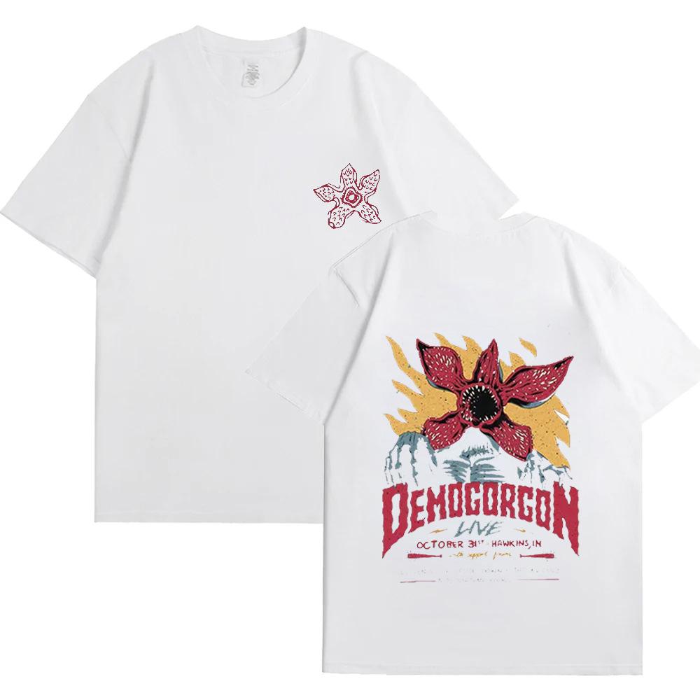 Demogorgon oboustranný potisk volné tričko s krátkým rukávem (Evropská velikost, Modalový materiál)
