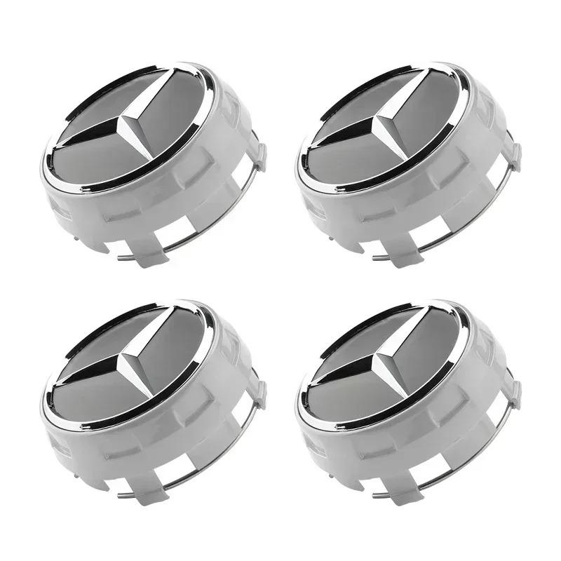 2026 New 4 PCS 75mm Black Red Raised Car Wheel Center Cap Hub Badge Styling Accessories for Mercedes Benz AMG Key Ring