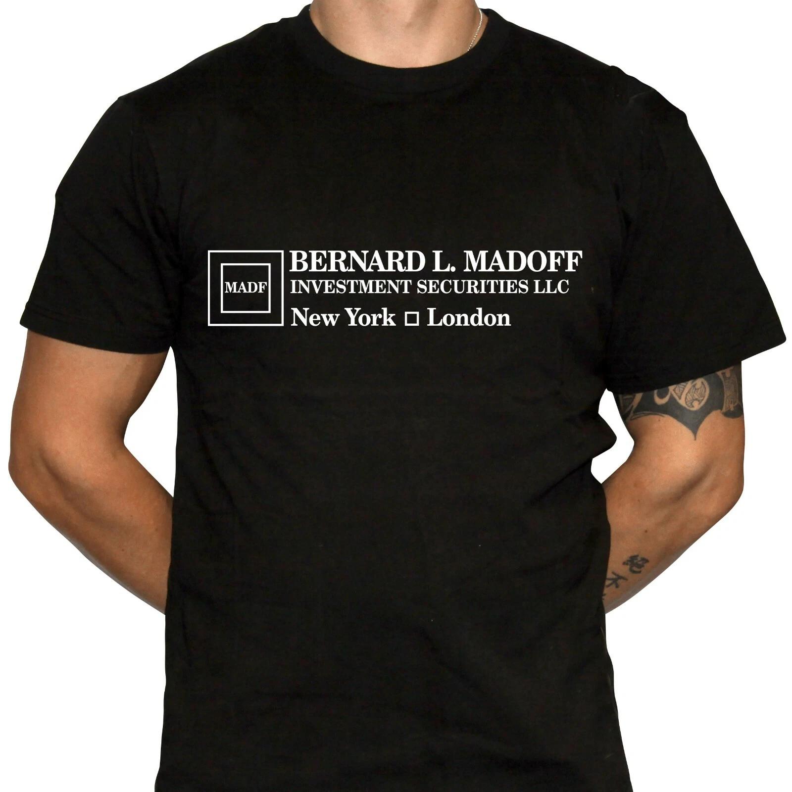 BERNIE MADOFF INVESTMENTS Black T-Shirt - Defunct Investment Firm - 100% Cotton XXXXL
