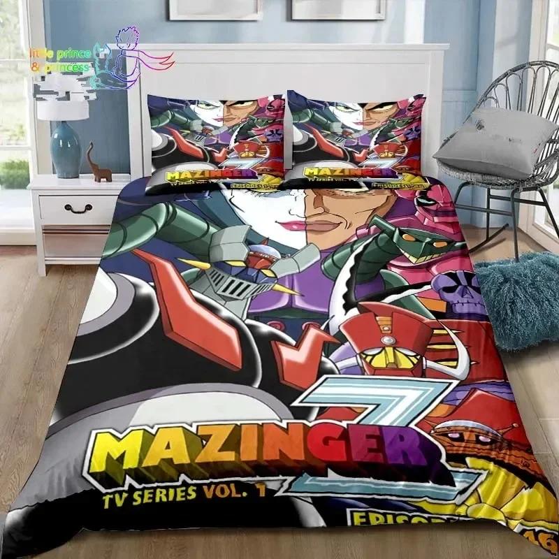 Mazinger z UFO Robot Grendizer Bedding Set Single Twin Full Queen King Size Bed Set Adult Kid Bedroom Anime Bedding Gift