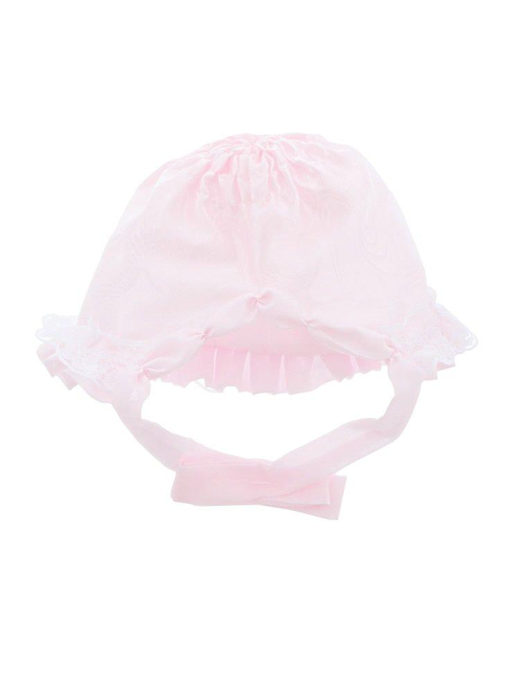 Kimono Shrine Visiting Food Set for Hood Amulet Suehiro 4 Piece Comes with Cosmetic Box [Kyoto Town] Girls, Pink, (Hat), Bib, Bag, Fan, Set, [Baby