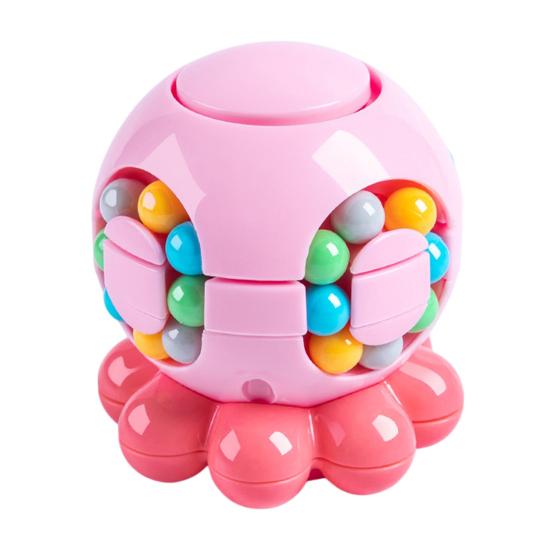 

Cube Toy Smooth Rotation Stress Relief Fidget Toy Fall-Resistant Octopus Shape Sensory Fidget Gadget Kids Puzzle Cube Toy розовый
