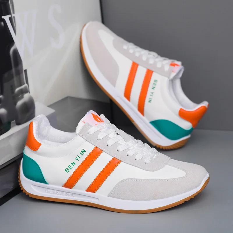 

Универсальная мужская повседневная обувь для мужчин Кроссовки Мужская обувь Теннисная обувь класса люкс Дышащая трендовая обувь на плоской подошве для ходьбы и бега 44 оранжевый