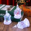 Christmas Decorations Crystal Church Glow Snow Lights for Home 2025 Navidad Christmas Tree Ornaments Xmas Gifts New Year 2025