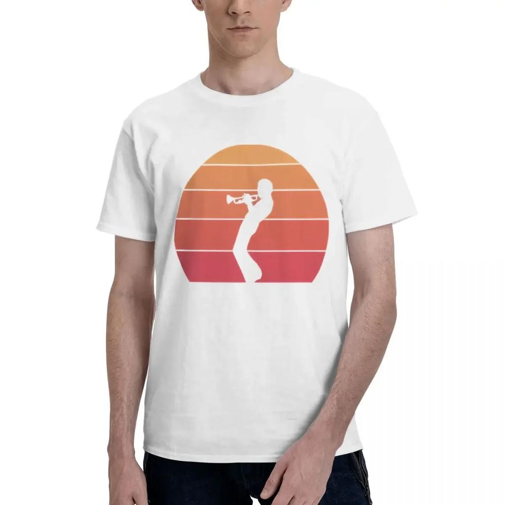 Miles Davis Trumpet Sunset 100% Cotton Casual Breathable Confortable Vintage New Gifts And T-Shirts Graphic Tee