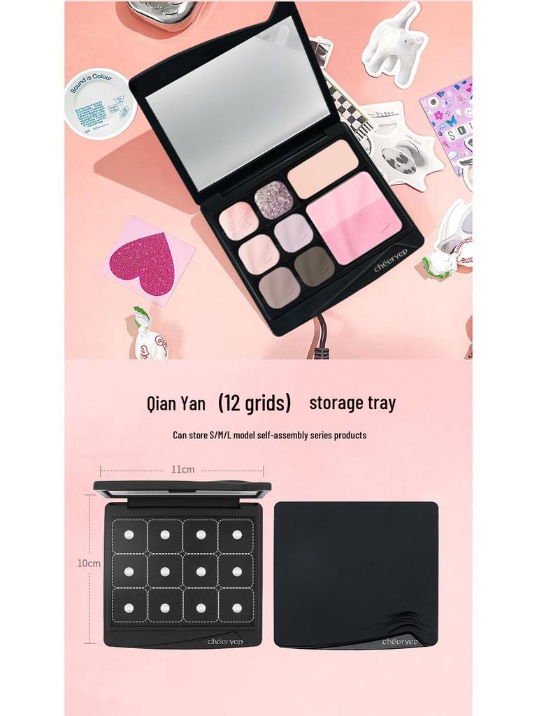 Qianyan Benutzerdefinierte Lidschatten- & Gesichtspalette: DIY Rouge, Highlighter, Kontur, Matt, Schimmer für das tägliche Make-up