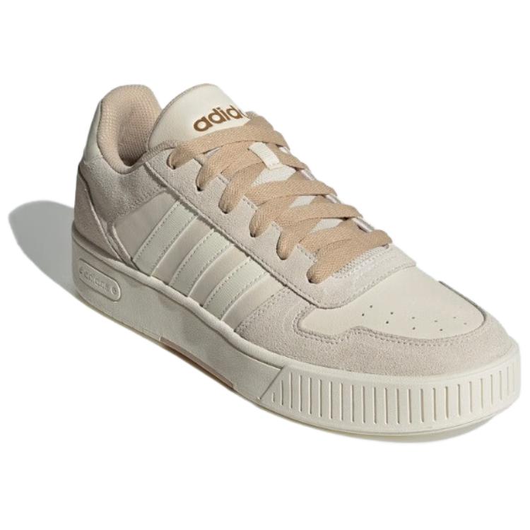 Adidas Neo D-Pad Classic Non-Slip Wear-Resistant Breathable Low-Top Skate Shoes Unisex Skate Shoes White Brown JI2551