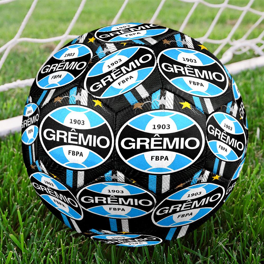 Gre-mio Football Badge Printed Size 5 Soccer Balls, High-Quality, Anti-Slip, Protective Football, A Unique Gift , Birthdays, Christmas Gifts