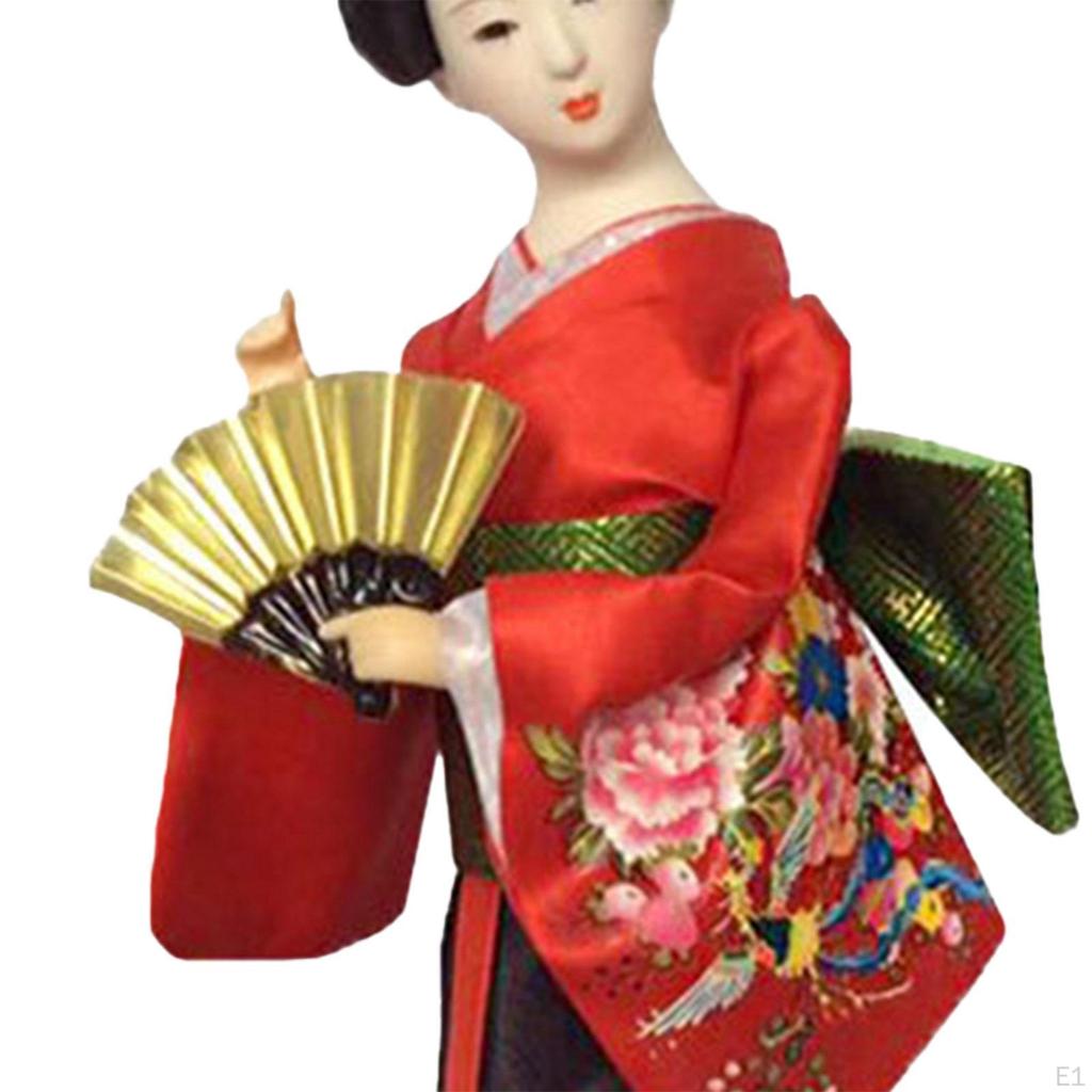 Japanese Kimono Doll Figurine for Home Decor