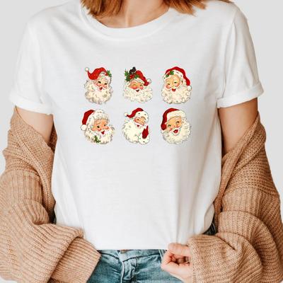 Retro Santa Christmas Tshirt Christmas Santa Shirt Retro Santa Shirt Gift for Women Women Gift for Christmas Christmas Gift