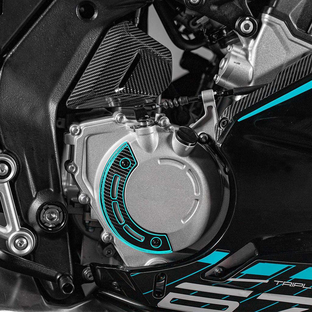 For CFMOTO 675SR Carbon Fiber Protective Sticker Upgrade Material Body Plastic Area Motorcycle Parts