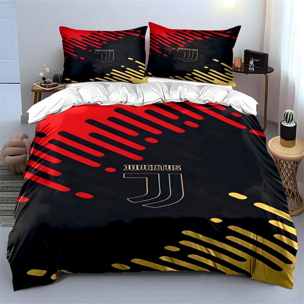 Diagonal lines, Juventus logo. Bedding sets Duvet cover sets Duvet covers Pillowcases(1 * Duvet Cover 2 * Pillowcases without duvet insert)