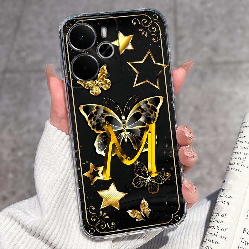 

Для Realme 14 15 13 12 Pro Plus 14T 14X 15T 12Lite Модний Арт Літери Чохол для Телефону Прозорий ТПУ Силікон Захисний Чохол від Падінь Для Realme Чохол Realme 14X 5G