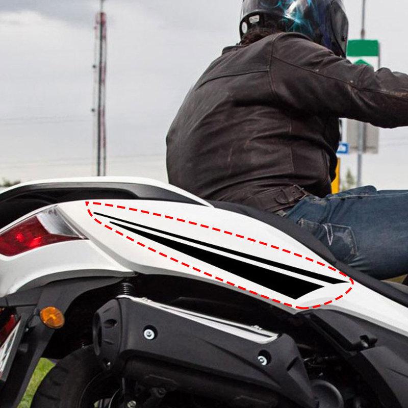 2pcs Motorcycle Side Fuel Tank Color Blocked Striped Waterproof Sticker Body Fender Vinyl Decoration Decal Auto Accessories