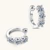 Anziw 14k Gold Plated Hoop Earrings for Women 3.5mm D Color 925 Sterling Silver Moissanite Diamond Huggie Earring Girls Jewelry
