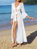 Dámský šifonový plážový přehoz šaty s dlouhým rukávem - Ochrana proti slunci Dovolená Plavky