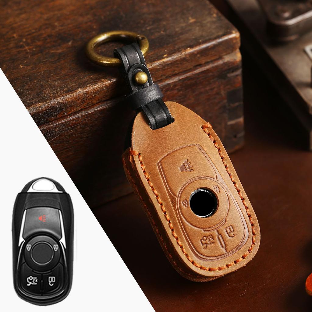 Suitable for Buick Key Case, Envision GL8 Leather Buckle Case, New Regal LaCrosse Cowhide Key Case.