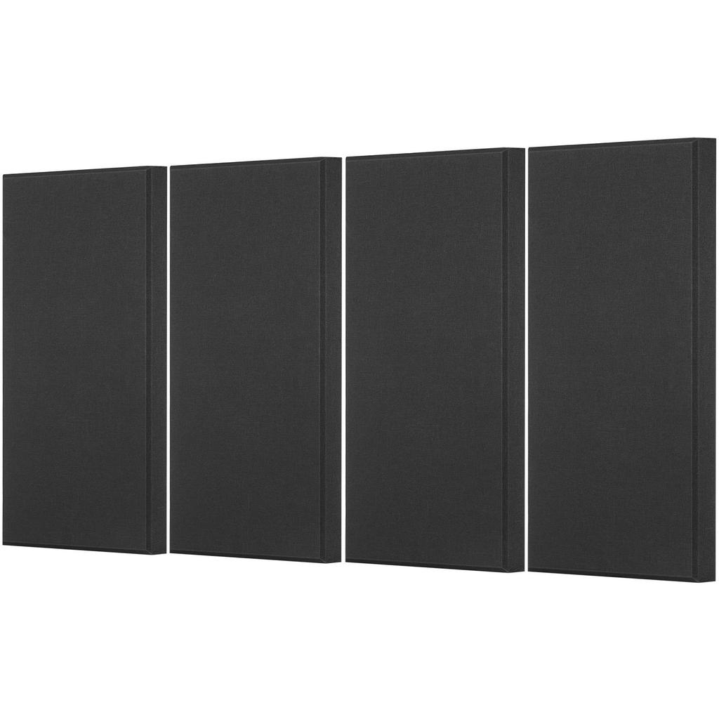 4 PCS Acoustic Wall Panels 2 In Thick 23.6 X 11.8 In Self-adhesive Black