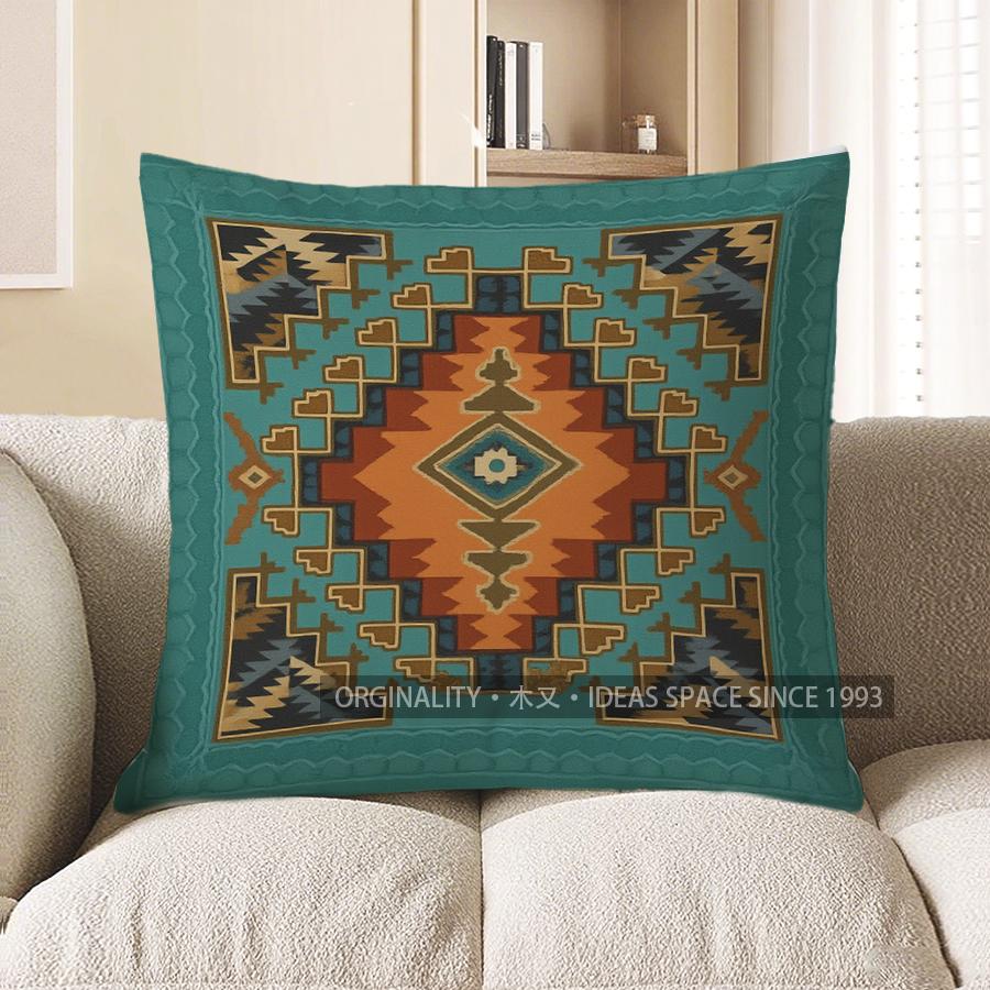 Home Decor Bohemian Geometric Pattern Digital Print Pattern Cushion Cover Suitable For Sofa Bedroom Car Pillow Cover
