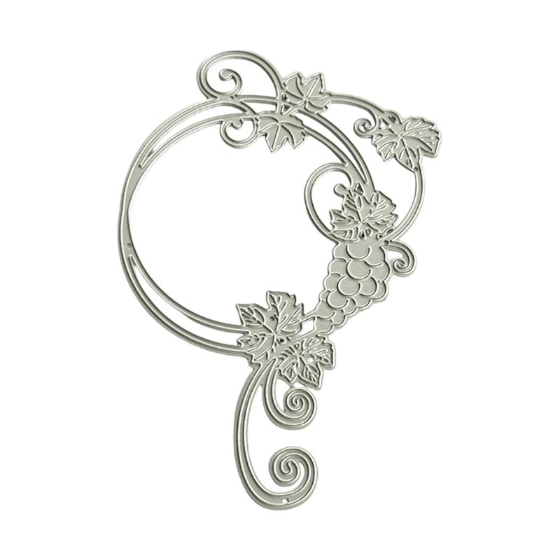 

Виноградный венок, вырубные штампы для изготовления открыток, скрапбукинга, шаблоны для вырубки из углеродистой стали, декоративные штампы для тиснения бумаги 1