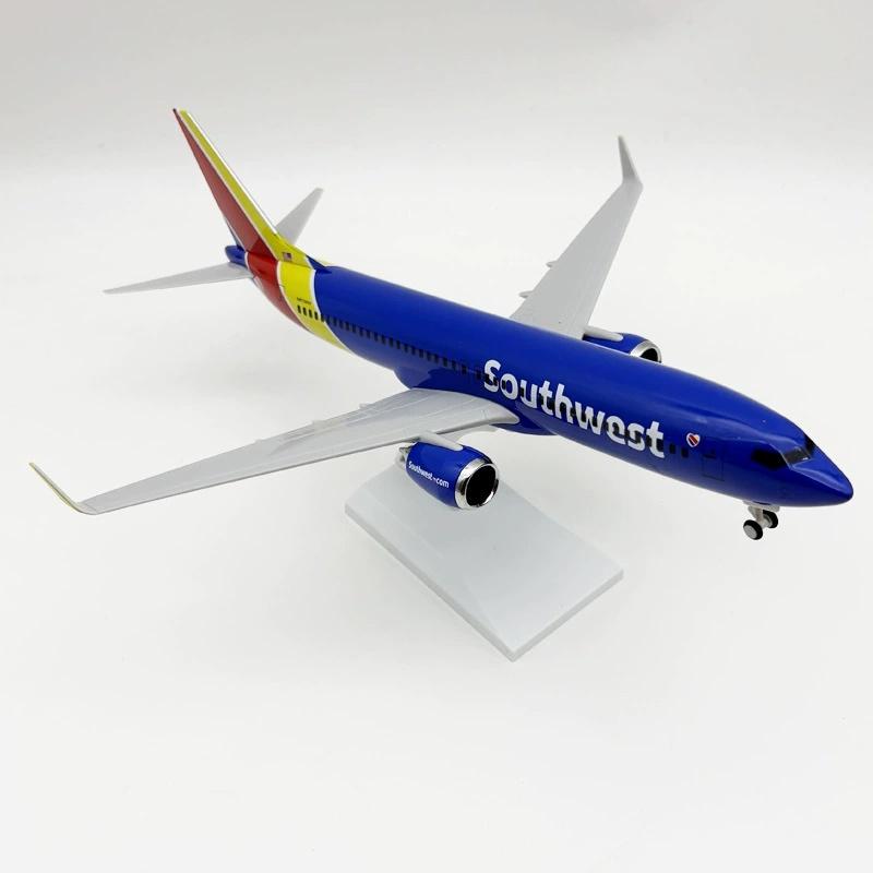 Miniature Plane 30CM US Southwest Airways Airplane B737 1:240 Scale Resin Aviation Model With Stand & Wheel Aircraft Home Decor