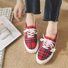 New Spring Niche Plaid Low-top Canvas Shoes Student Street Skateboard Shoes Ins Casual Shoes