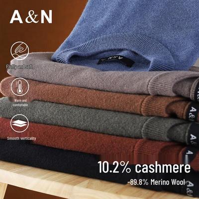 Antonio Men's Cashmere Merino Wool Blend Pullover Sweater