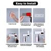 Toothbrush Sanitizer Holders with UV Rays Rechargeable Solar Power Automatic Toothpaste Dispenser Wall Mount Toothbrush Organizer