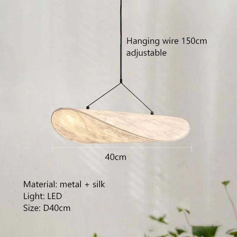 

Персонализированная скандинавская минималистская шелковая люстра Wabi Sabi для гостиной, столовой, светодиодная подвесная лампа в стиле лофт, подвесной светильник No bulb