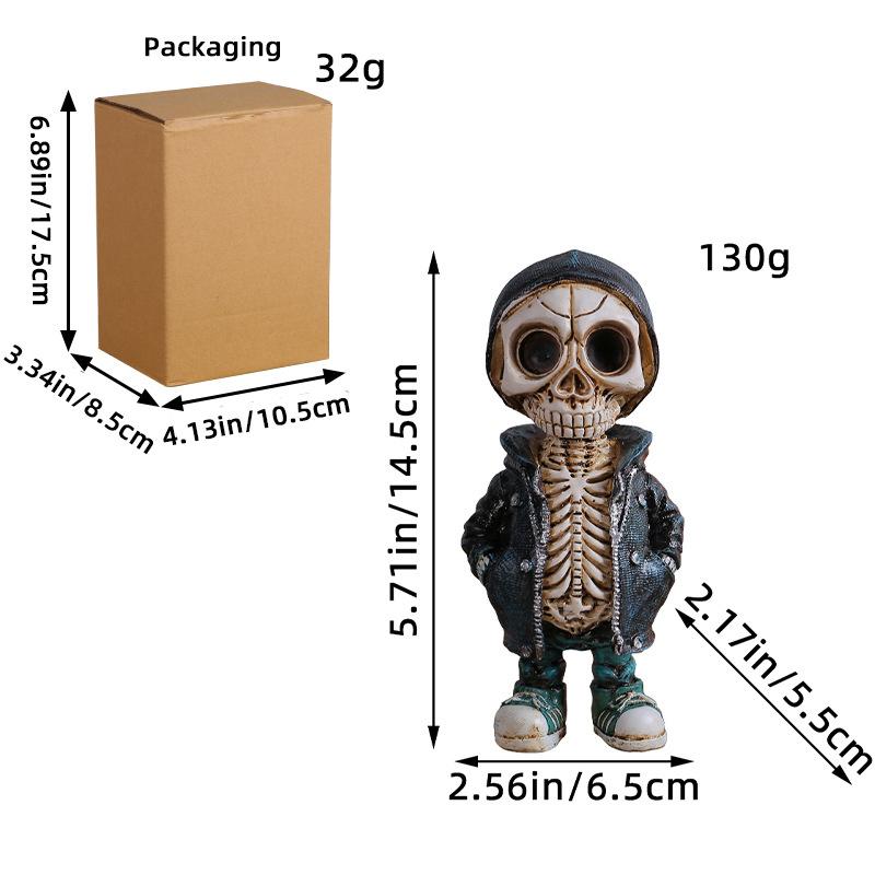 Halloween Skeleton Doll Resin Ornament Alien Hoodie Ghost Festival Party Desktop Courtyard Decorationv