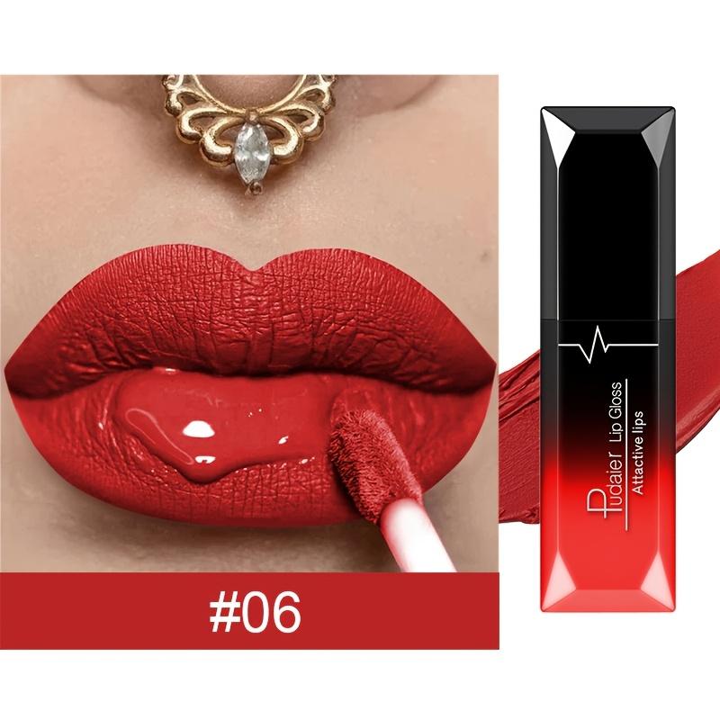 Matná tekutá rtěnka - Vodotěsná, matná a lesklá, odstíny od nude po červenou - Dlouhotrvající, hydratační složení - Vodotěsná matná sametová tónovací rtěnka