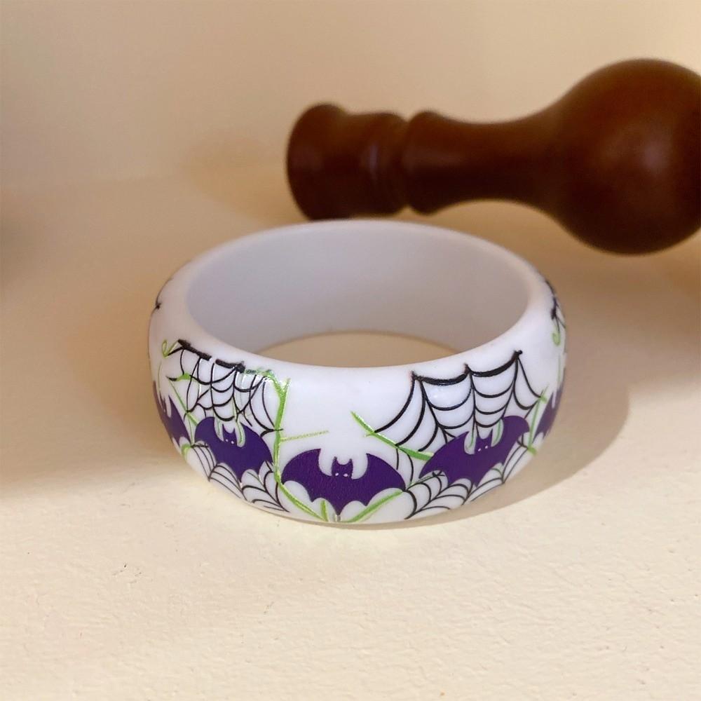 Europe American Style Halloween Acrylic Bangle Pumpkin Skull Hand Ring Girls