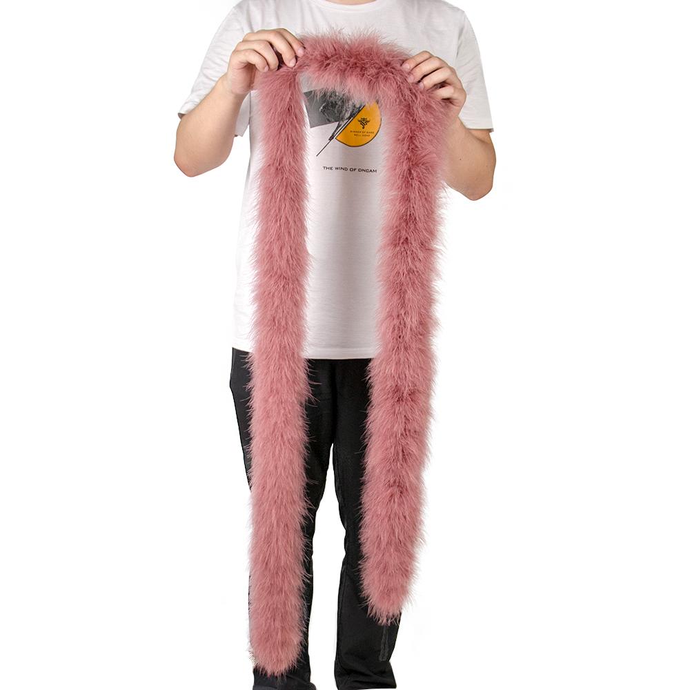 DIY 2Meters Colorful Fluffy Marabou Feather Boa Turkey Feathers for Wedding Party Dress Clothing Decoration Crafts Plumes Shawl 50G