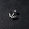 Nerezový motýlí květinový kroužek do pupíku Piercing do pupíku Kroužek pro ženy Dívky Sexy piercing do pupíku Šperk do těla