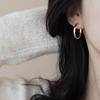2023 Trend: 925 Silver French Circle Earrings - Niche Design Hoop Studs & Ear Cuffs for Women