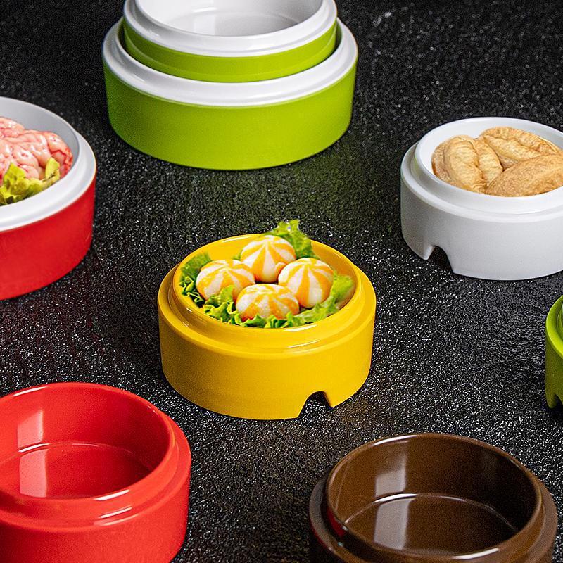 JINMEILI Melamine Rotating Hot Pot Serving Plate