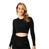USA Pro Womens/Ladies Seamless Long-Sleeved Crop Top