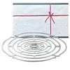 Red Cotton Ribbon Wrapping with Japanese KAGO Oval L 34 X 21cm Tin Basket Oval L [Nousaku Paper] - -