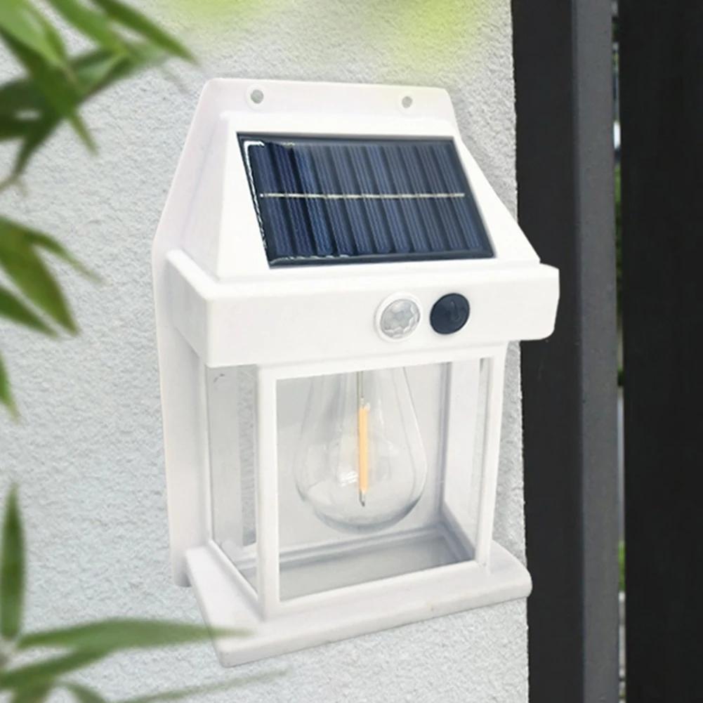 LED Outdoor Wall Lamp IP65 Waterproof Solar Lawn Light Body Sensing Villa Small Wall Light for Pathway Villa Outdoor