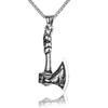 European and American Wolf Axe Titanium Steel Necklace Pendant Personalized Necklace