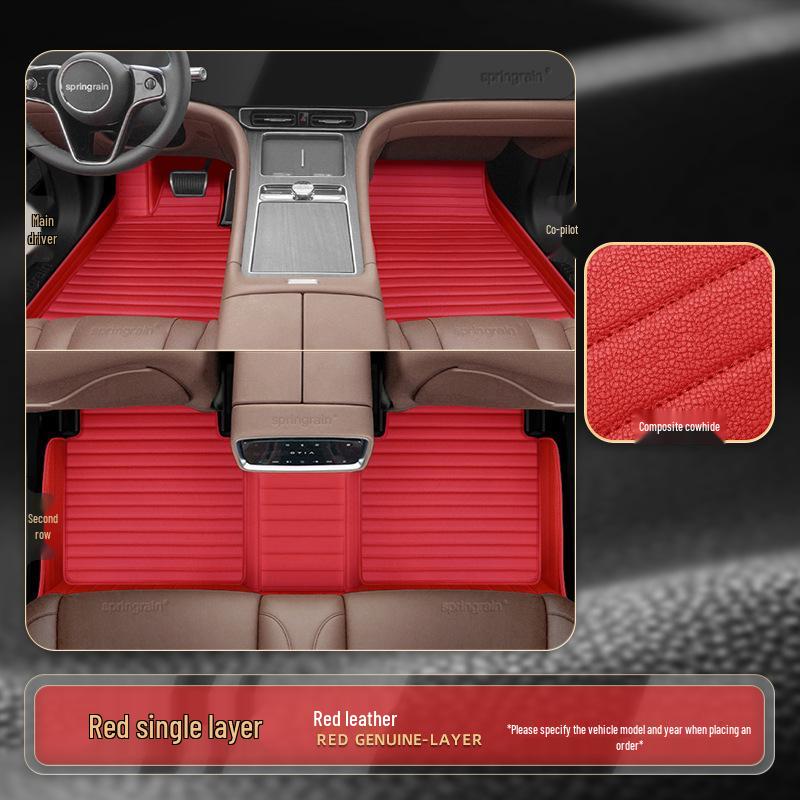 Mercedes-Benz Genuine Leather Full Surround Floor Mats for E-Class, C-Class, S-Class, G-Class, EQC, EQE, GLS, GLE 450 AMG.
