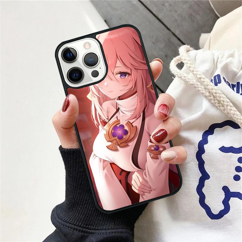 

Genshin Impact Yae Miko Phone Case For iPhone 17 Air 15 16 Cover 11 13 14 Pro Max 12 Plus Max Fundas iPhone 13pro