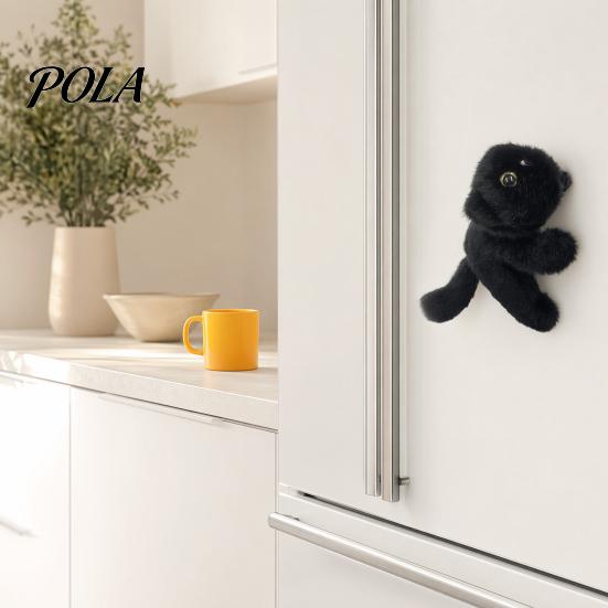 Fluffy Magnetic Car Decor Plush Toy, Cute Stuffed Animal Fridge Magnet, Strong Magnet Durable Stitched for Dashboard, Side Mirror, Refrigerator,