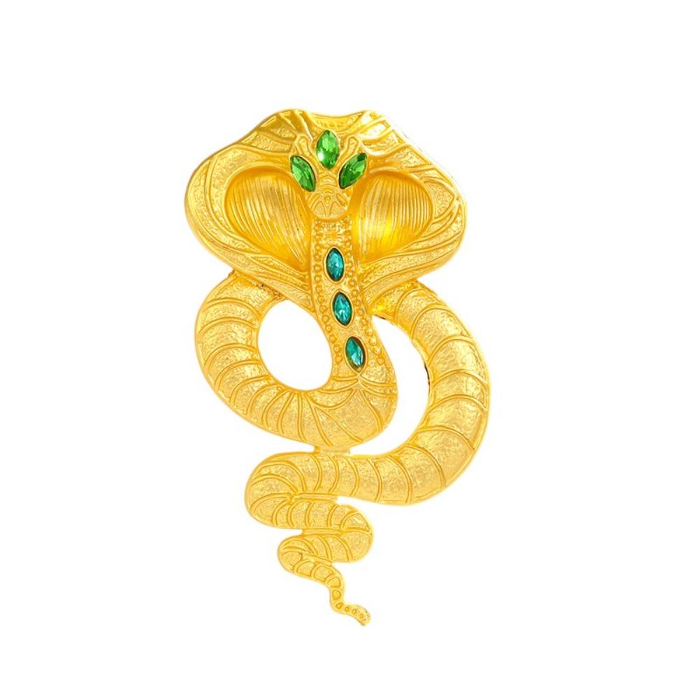 Cobra Rhinestone Snake Brooches Animal Snake Lapel Pin Vintage Zodiac Snake Brooch  Men