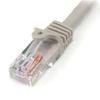 STARTECH Netzwerkkabel Cat5e UTP ohne Haken 1 m - Ethernet-Kabel RJ45 mit Knickschutz - M/M - Grau
