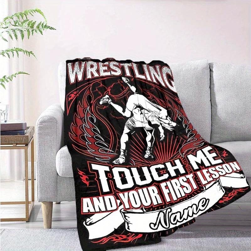 Wrestling Customize Your Name Blanket Warm Comfortable And Soft Blankets Are Suitable For Home Chairs Office Sofas Sofas Office Camping And Gifts For