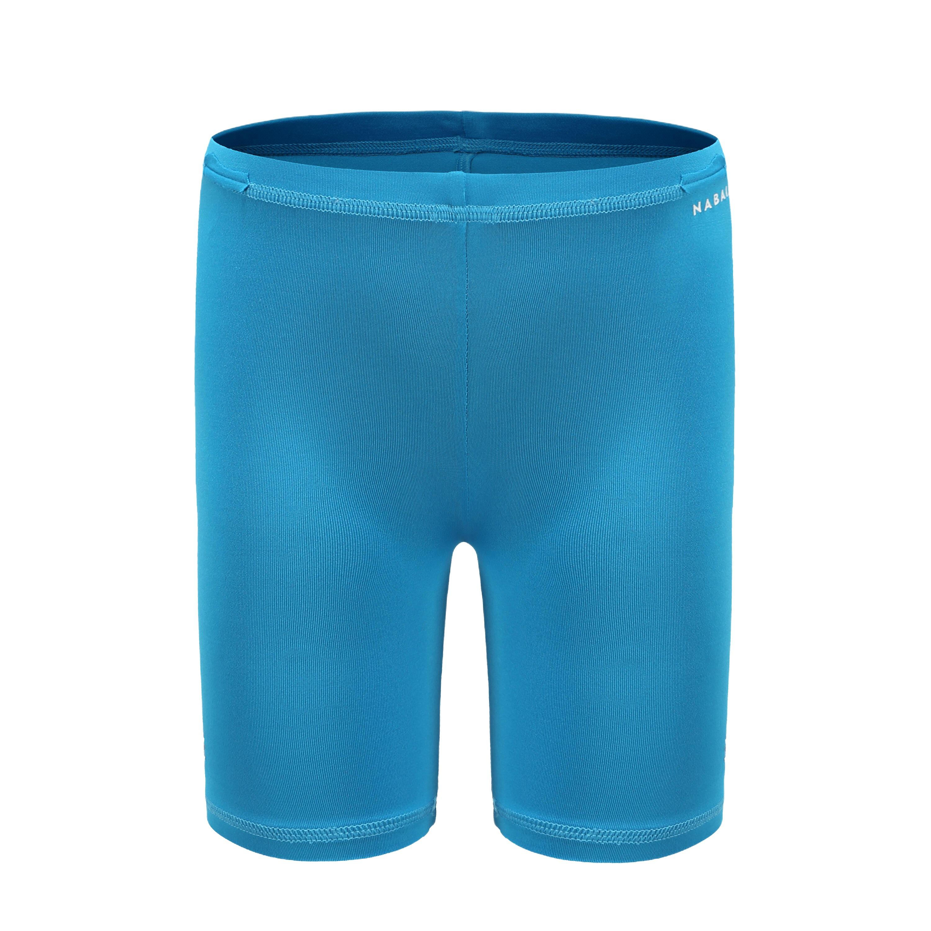 

DECATHLON Однотонные эластичные солнцезащитные брюки с защитой от хлора, бирюзовые, средние, детские 3 циан