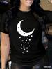 Summer Women's Printed Short-sleeved T-shirt Featuring a Comfortable and Casual Sporty Style Suitable Spring and Summer Seasons.