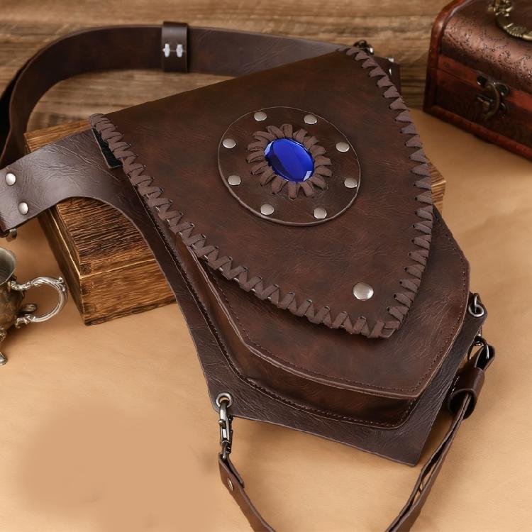 Medieval Vikinges Pirate Leather Drop Leg Bag Halloween Cosplay Costume Accessory Renaissances Belt Pouch Fanny Pack
